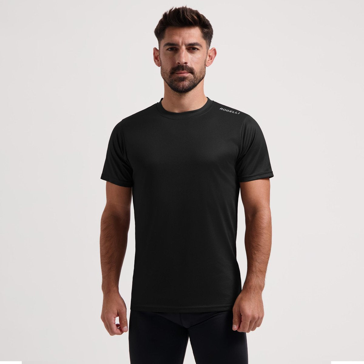 Rogelli promo heren hardloopshirt - korte mouw - zwart