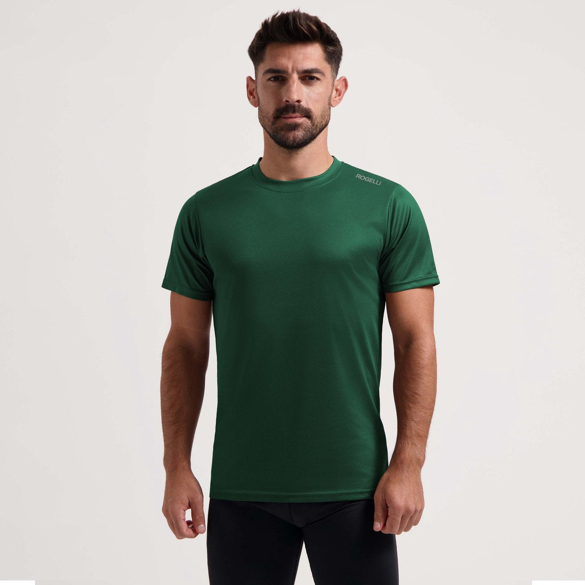 Rogelli promo heren hardloopshirt - korte mouw - donkergroen