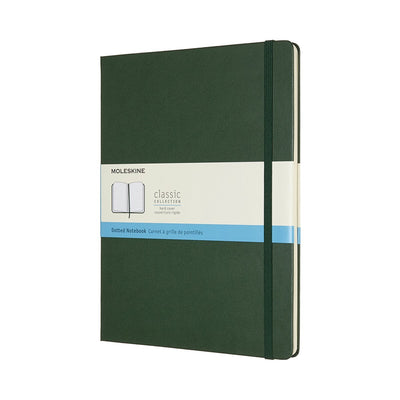 Moleskine classic notitieboek - extra large - hardcover - gestippeld - mirte groen