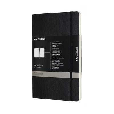Moleskine professional notitieboek - large - softcover - zwart