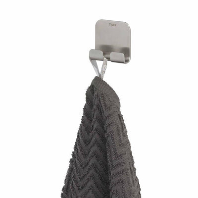Tiger colar handdoekhaak - zonder boren - zelfklevend - rvs geborsteld