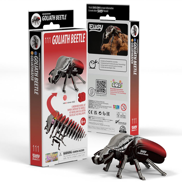 Eugy 3d puzzel - goliathkever - insecten - duurzaam - verzamel ze allemaal - 6 jaar