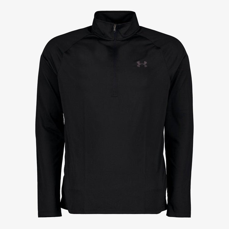 Under armour ua tech 2.0 1 2 zip-blk heren sporttrui - zwart - charcoal