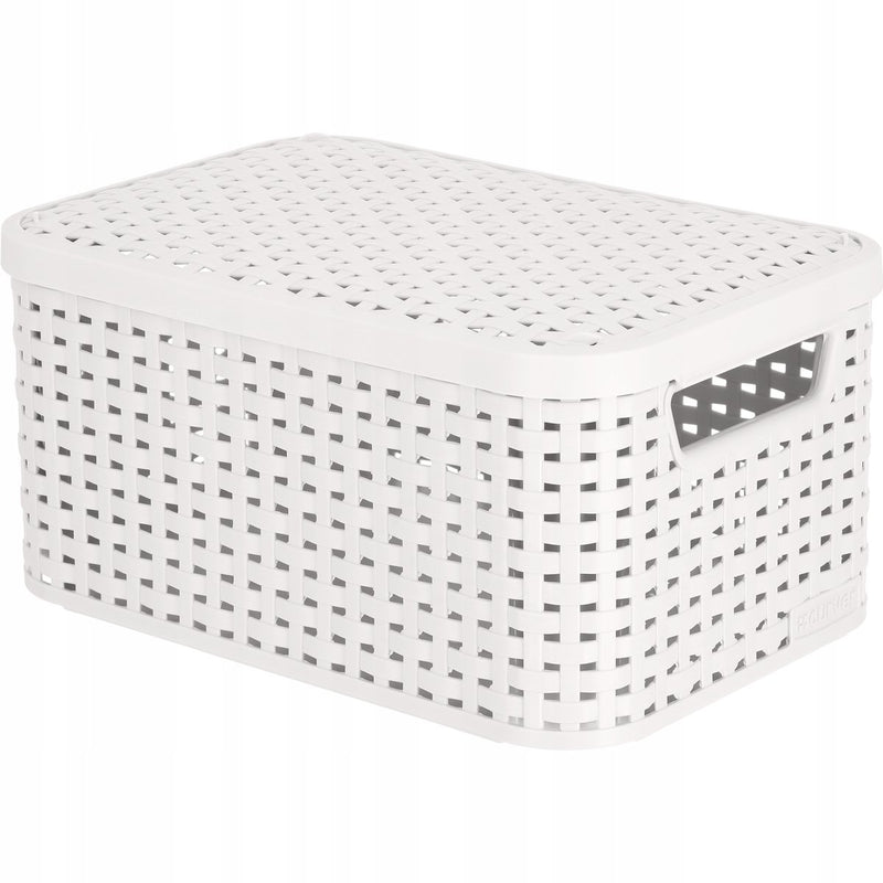 Curver style serie - opberger - s - lichtgrijs - rattanstructuur