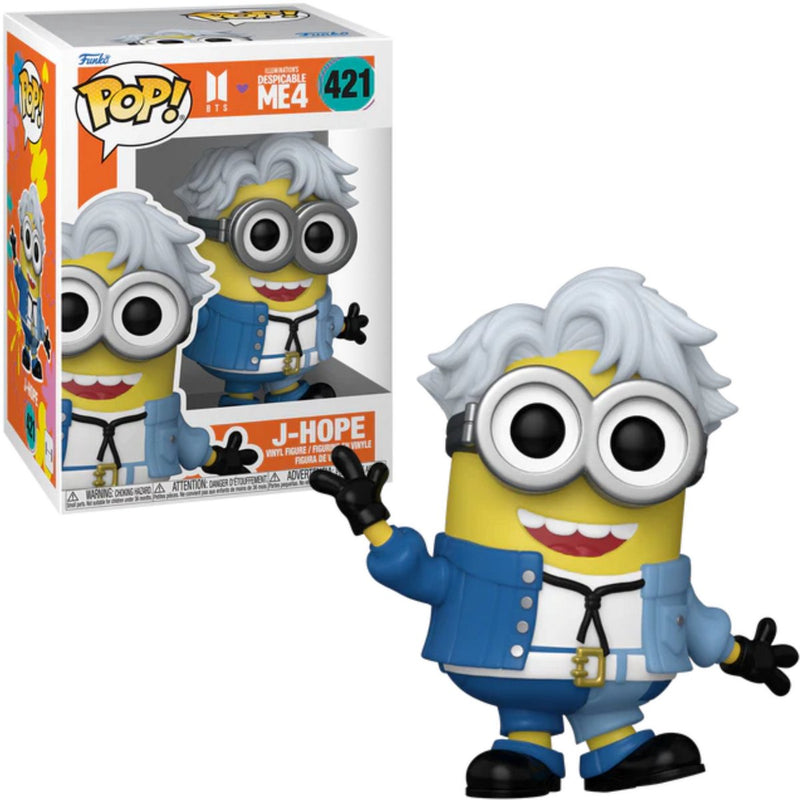 Funko minions despicable me 4 - bts - j-hope vinylfiguur 421 pop! meerkleurig