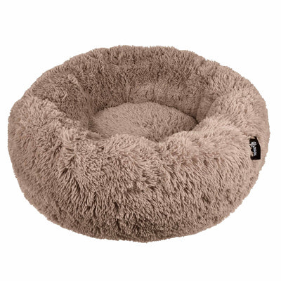 District 70 fuzz donut hondenmand – mocca - large ø 80 cm