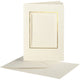 Creativ company kaarten enveloppen passepartout rechthoek met rand 10,5x15 cm off-white 10 stuks