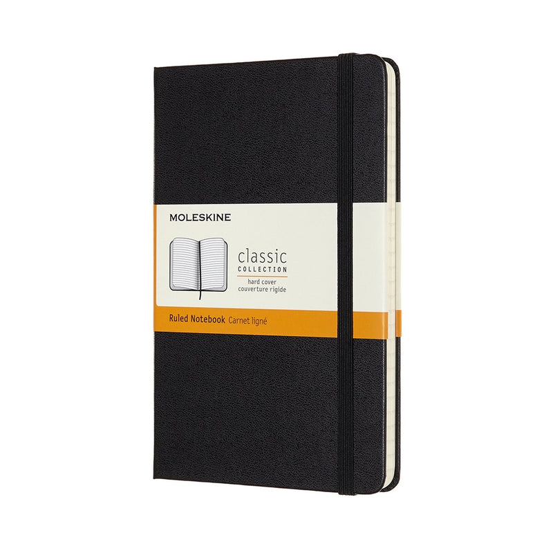Moleskine classic notitieboek - medium - hardcover - gelinieerd - zwart