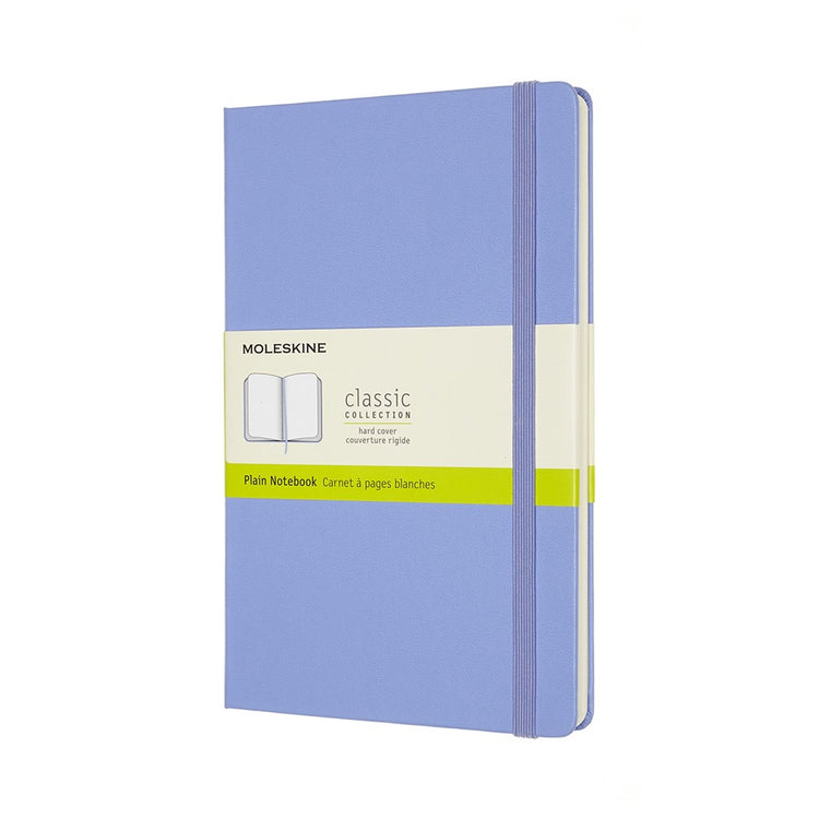 Moleskine classic notitieboek - large - hardcover - blanco - hortensia blauw