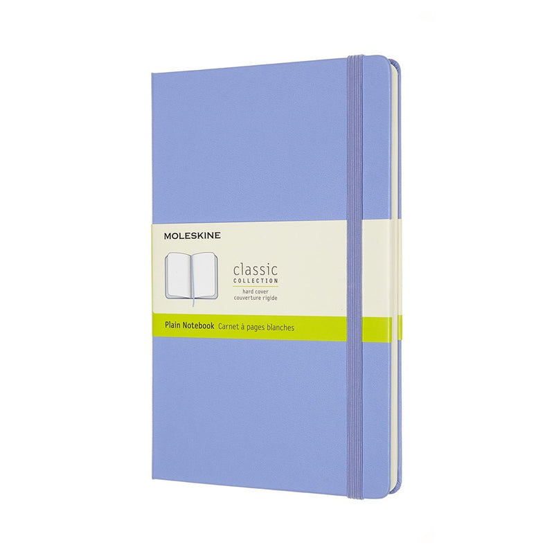 Moleskine classic notitieboek - large - hardcover - blanco - hortensia blauw