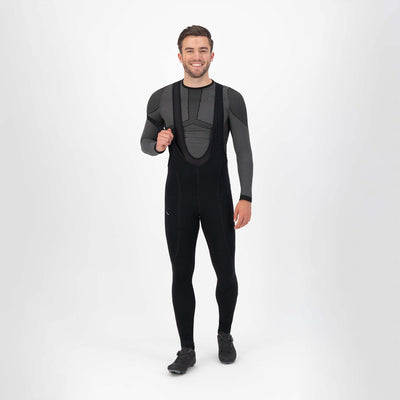 Rogelli core heren lange fietsbroek - zonder zeem - bretels - zwart