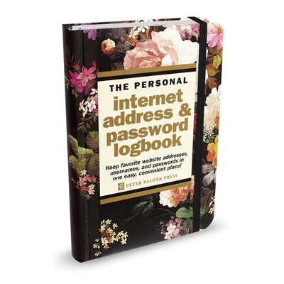 Peter pauper internet password logboek a6 midnight floral