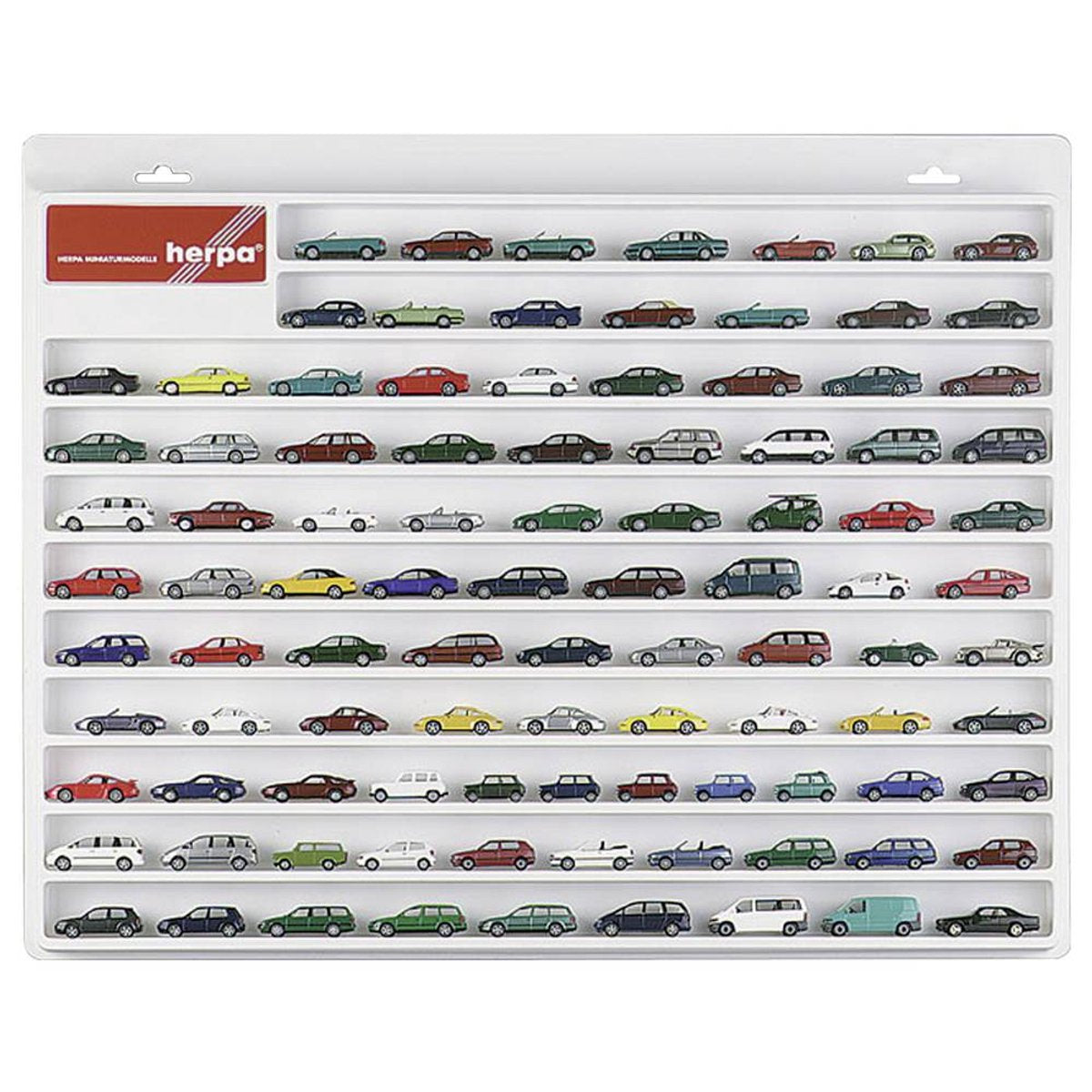 Herpa vitrine voor personenauto's (wit)