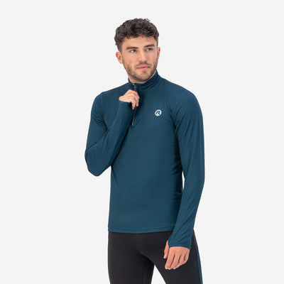 Rogelli core heren hardloopshirt - lange mouw - duimgat - blauw