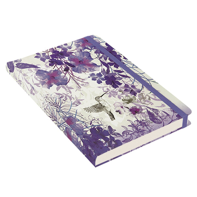 Peter pauper mid size notitieboek - hummingbird - met elastieksluiting - 16x21 cm
