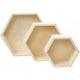 Creativ company houten showdozen hexagonaal 14.8-24,2 cm 3 stuks