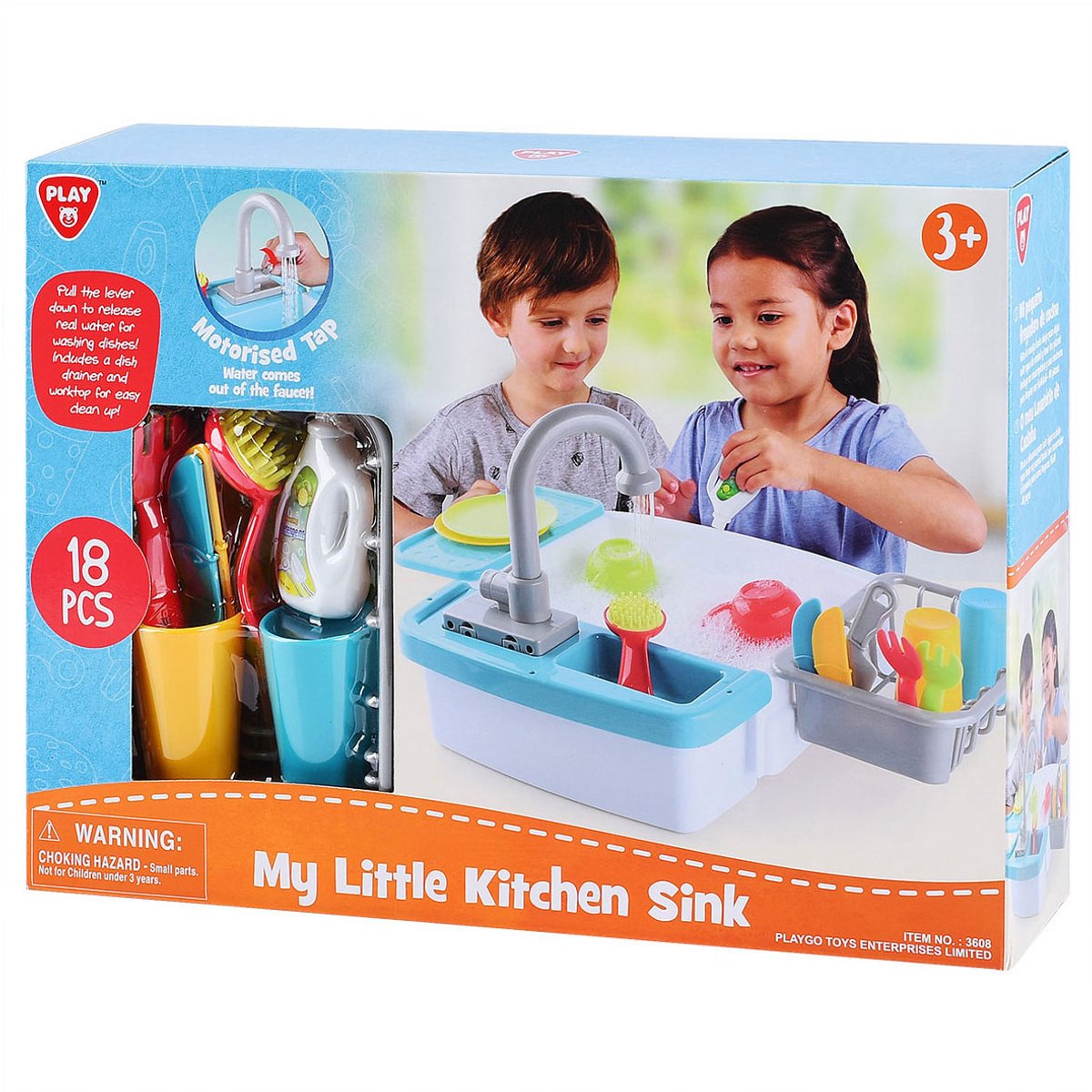 Playgo afwas speelkeuken speelset - 18dlg.