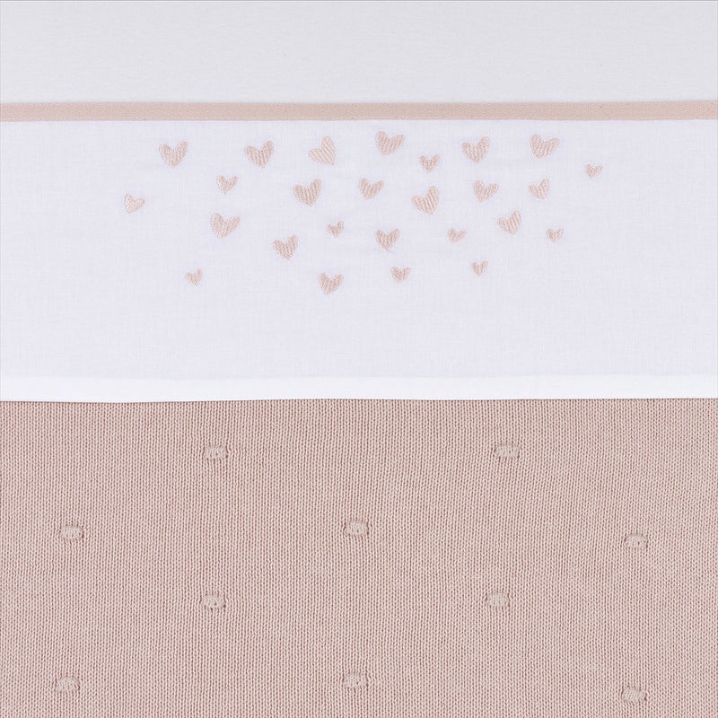 Meyco baby hearts ledikant laken - soft pink - 100x150cm - 0.3 tog