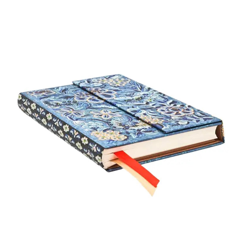 Paperblanks blue willow mini 18-month horizontal hardcover flexi dayplanner 2025-2026