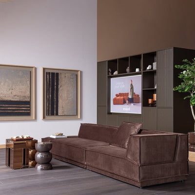 Woood breno bijzettafel - metaal - donkerbruin - 46x30x30