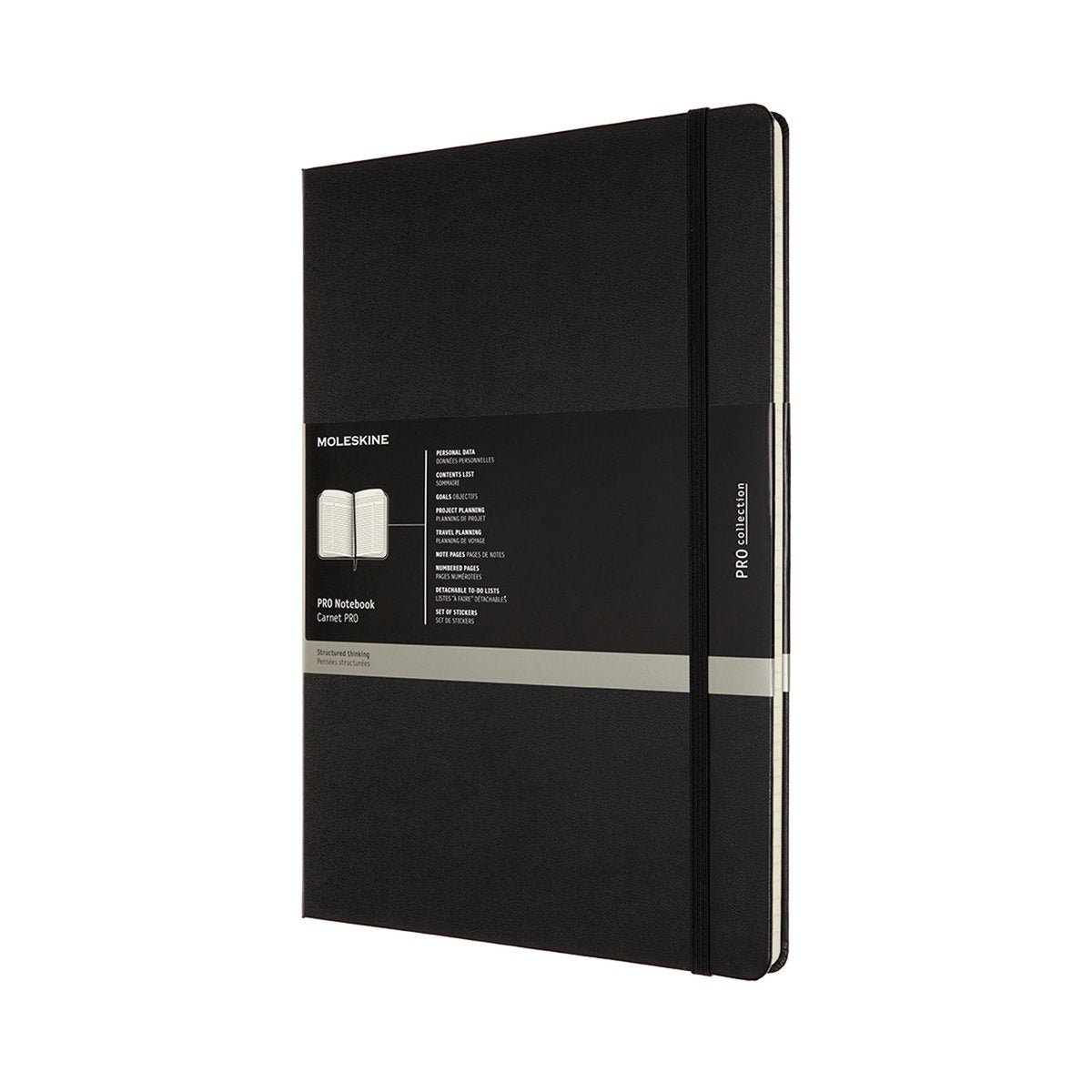 Moleskine professional notitieboek - a4 - hardcover - zwart