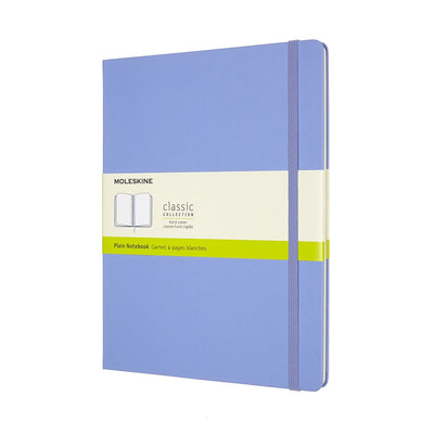 Moleskine classic notitieboek - extra large - hardcover - blanco - hortensia blauw