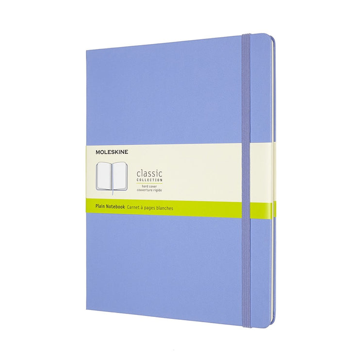 Moleskine classic notitieboek - extra large - hardcover - blanco - hortensia blauw