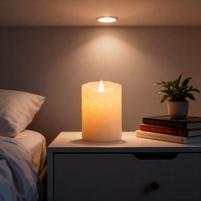 Arti casa led candle wetlook ivory h10cm
