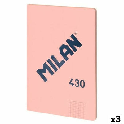 Milan notitieboekje serie 1918 roze a4 48 lakens (3 stuks)