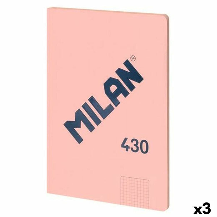 Milan notitieboekje serie 1918 roze a4 48 lakens (3 stuks)