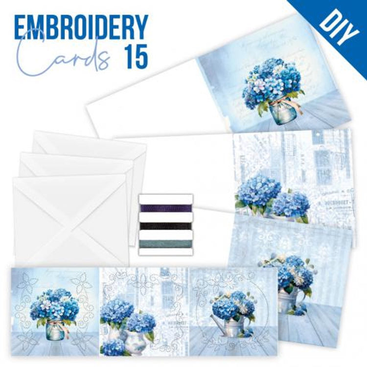 Merkloos sans marque stitch and do cards 15 - berries beauties - blue meadow