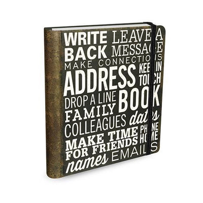 Peter pauper addressbook large - making connections - 16x21 cm