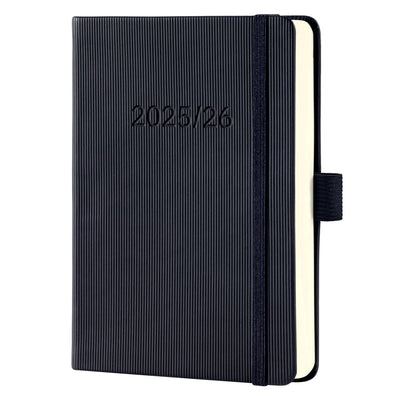 Sigel weekagenda conceptum - formaat a6 - jaartal 2025 2026 - 18 maanden - zwart - hardcover - si-c2602
