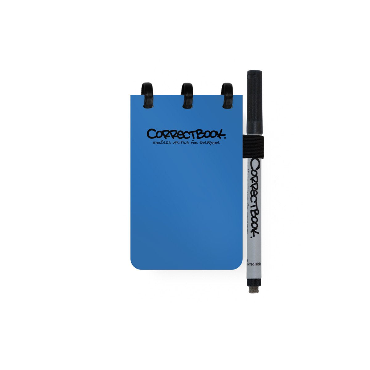 Correctbook a7 uitwisbaar notitieboek – earthy blue – mix (lijntjes blanco) – herbruikbaar schrift – inclusief pen wisdoekje – pocketformaat