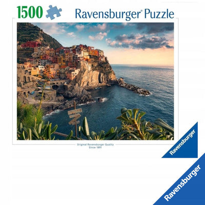 Ravensburger puzzel 1500 stukken cinque terre uitzicht educatief speelgoed