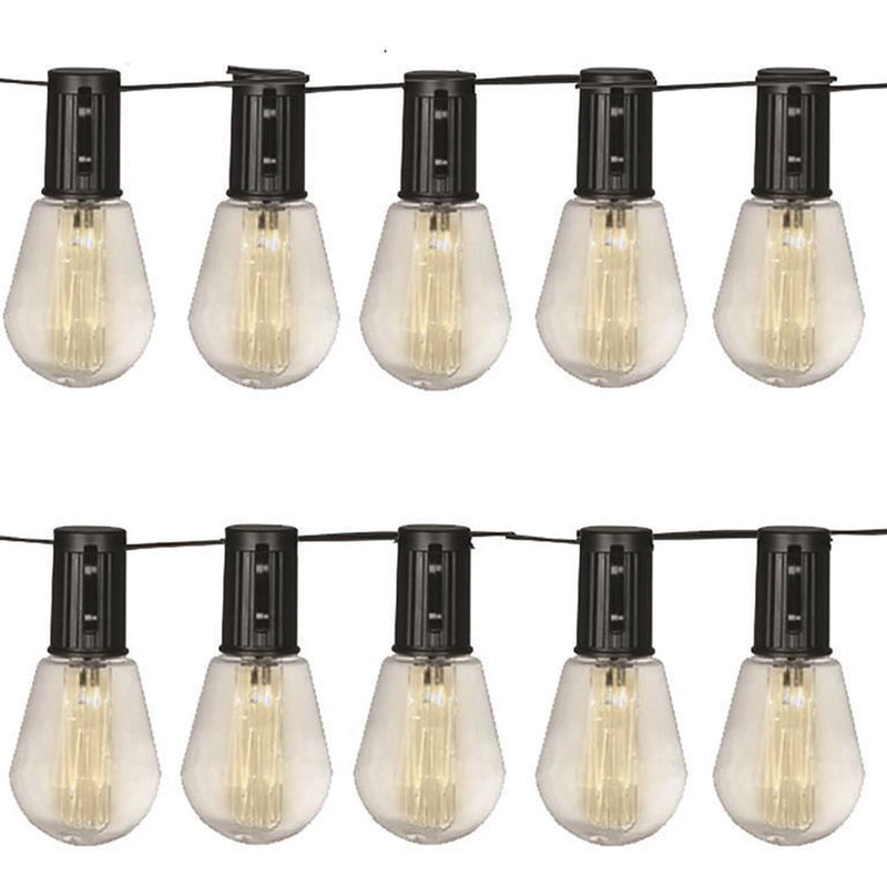 Luxform - solar lichtsnoer met 10 lampjes - alicante - feestverlichting - werkend op zonne-energie