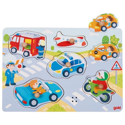 Goki steekpuzzel - voertuigen