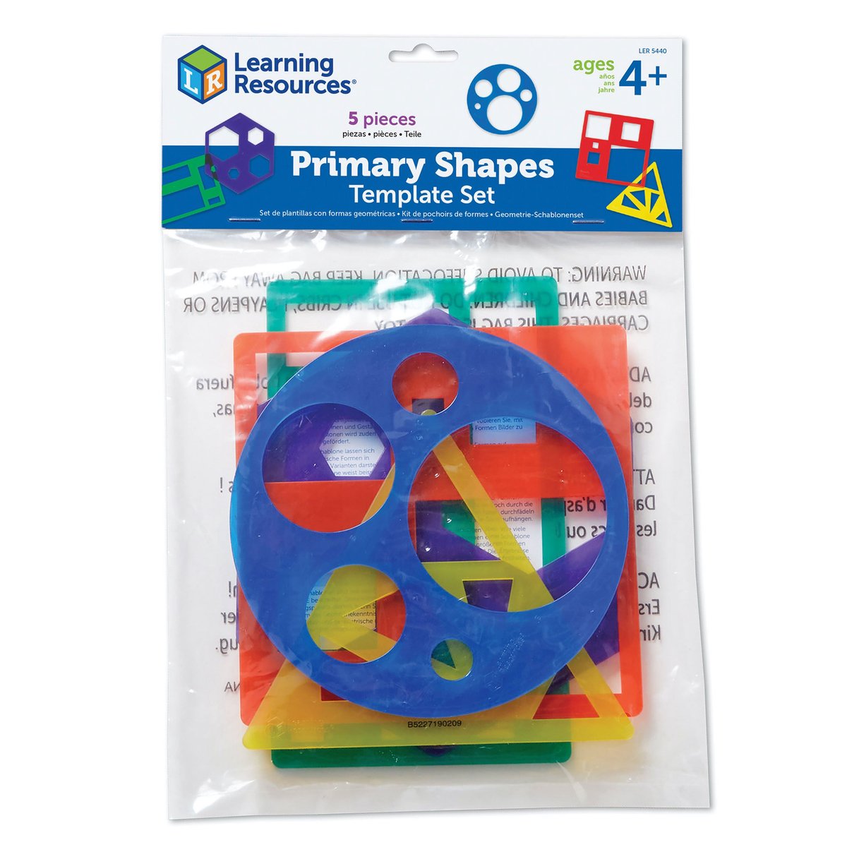 Learning resources sjablonen set voor vormen en tekenen - educatief speelgoed. - 4+
