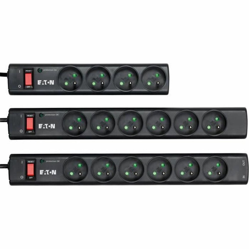 Eaton steckdosenleiste uberspannungsschutz - protection strip 6 fr - ps6f - 6 franzosische steckdosen - schwarz