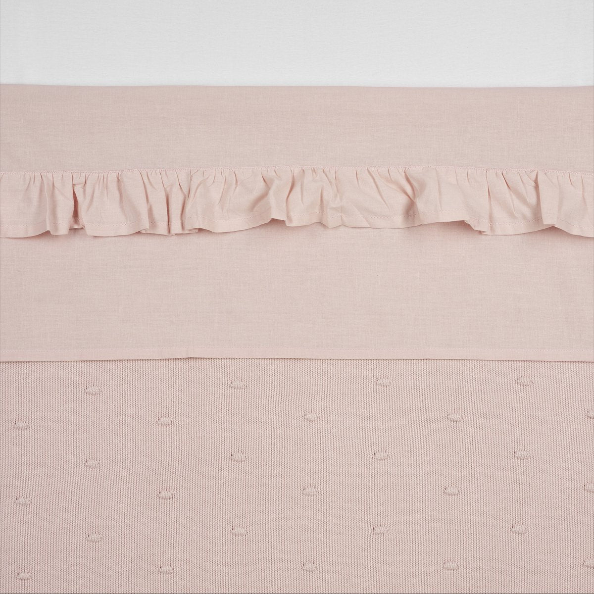 Meyco baby ruffle wieglaken - soft pink - 75x100cm - 0.3 tog