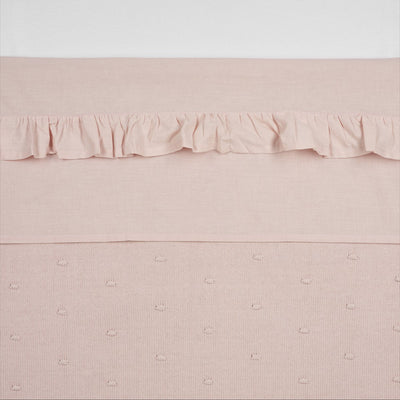 Meyco baby ruffle wieglaken - soft pink - 75x100cm - 0.3 tog