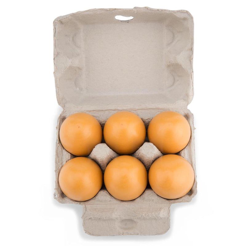 Woet new classic toys® houten eieren in doosje - 6 speelgoed eieren - speelgoedeten - educatief keukenspeelgoed - vanaf 24 maanden