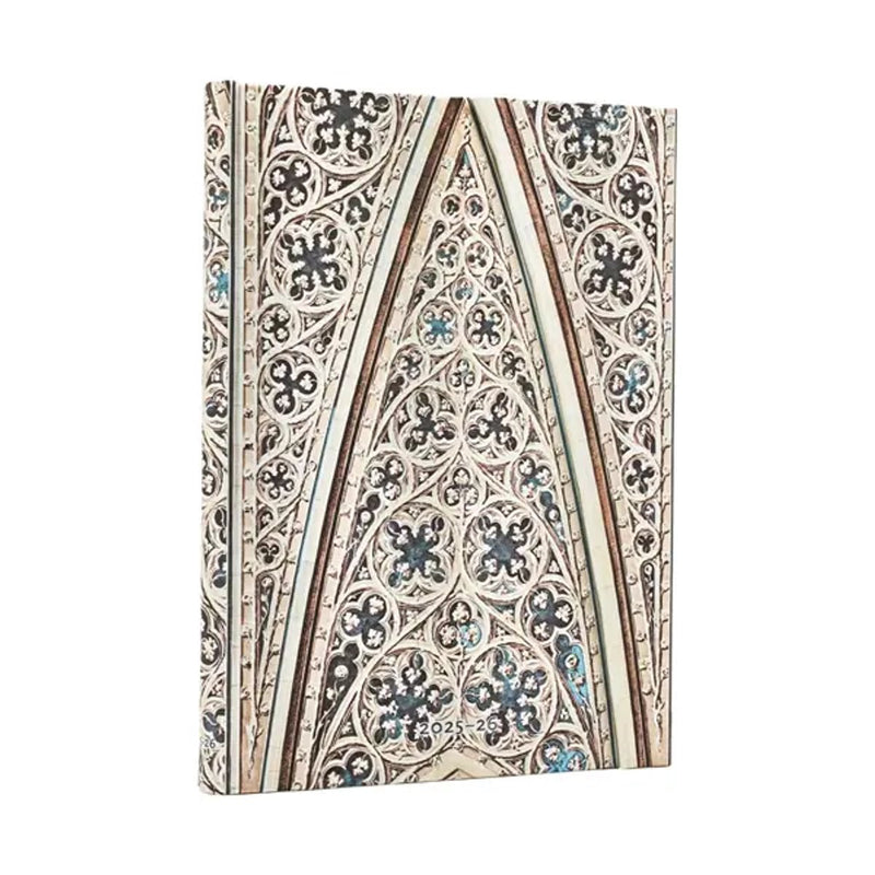 Paperblanks 2026 vault of the milan cathedral (duomo di milano) midi 18-month horizontal hardcover flexi dayplanner 2025-2026 (wrap closure)