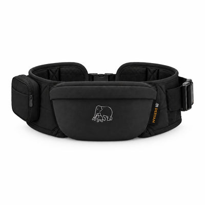 Deryan pack basic heupdrager - baby peuter heupzitje - draagzak zwart
