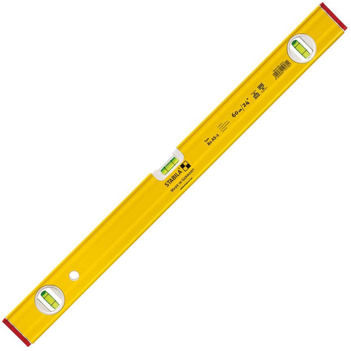 Stabila waterpas 80as-2 blok, 2v1h libel, 80 cm
