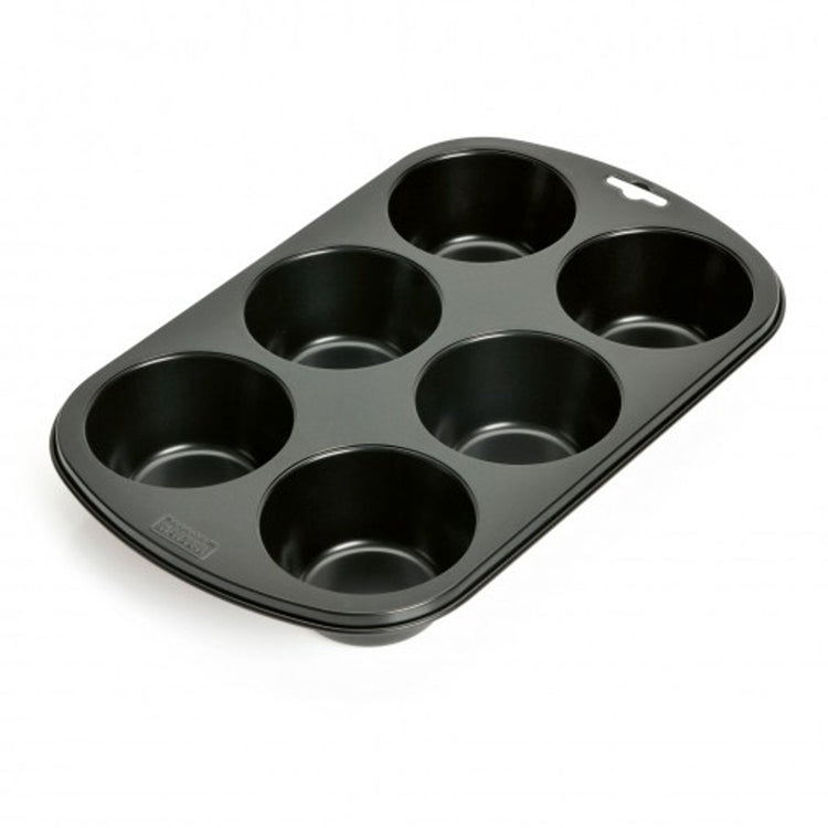 Kaiser muffinbakvorm - voor 6 grote muffins - non-stick - zwart - voor gemakkelijk bakken
