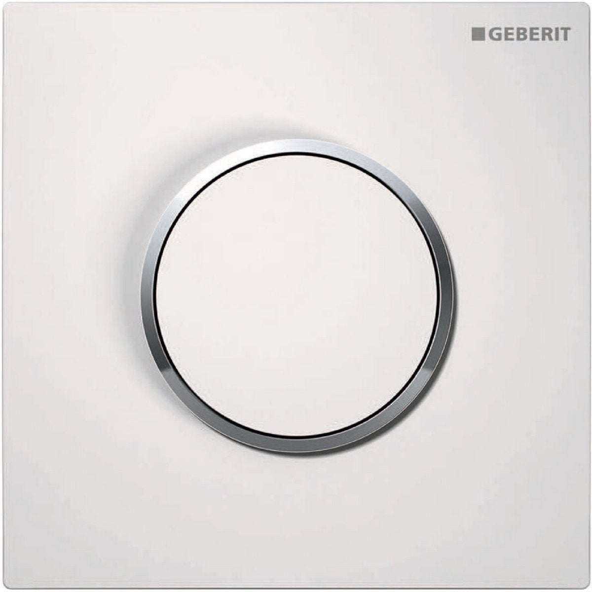 Geberit type 10 ur pn - urinioir bedieningspaneel - pneumatisch - ronde knop - wit glans chroom - 116.015.kj.1