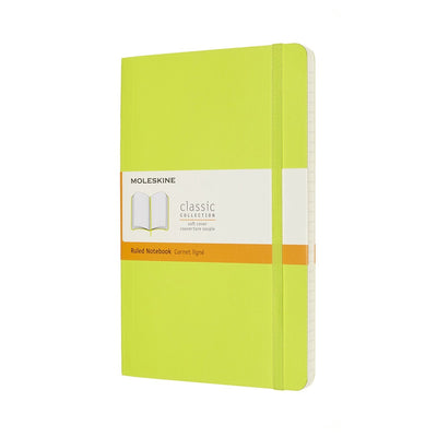 Moleskine classic notitieboek - large - softcover - gelinieerd - citroen groen