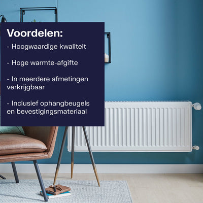 Plieger compact paneelradiator type 22 - wit - 40 x 80 cm