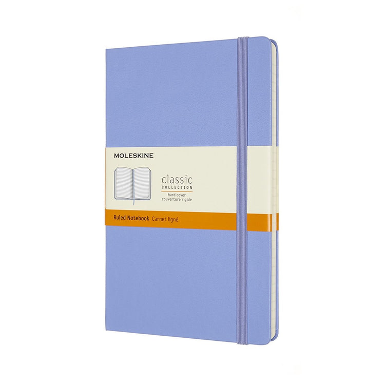Moleskine classic notitieboek - large - hardcover - gelinieerd - hortensia blauw